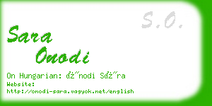 sara onodi business card